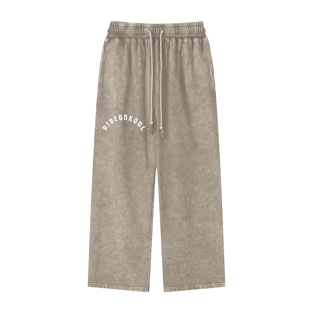 “VARSITY” Snow Washed Straight Leg Pants