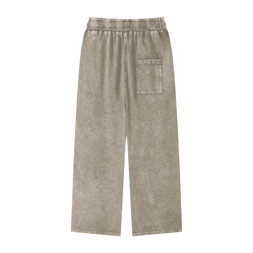 “VARSITY” Snow Washed Straight Leg Pants
