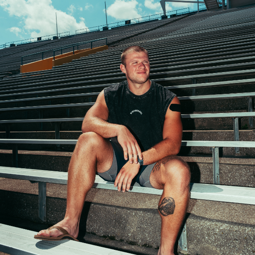 “Varsity” Oversized Vintage Cut-Off Tee